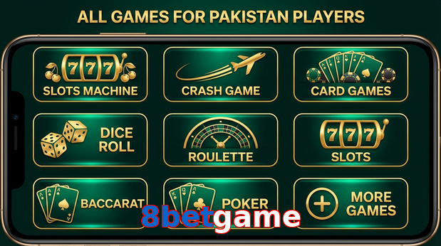 Main screen of 8Betgame games page for PK players